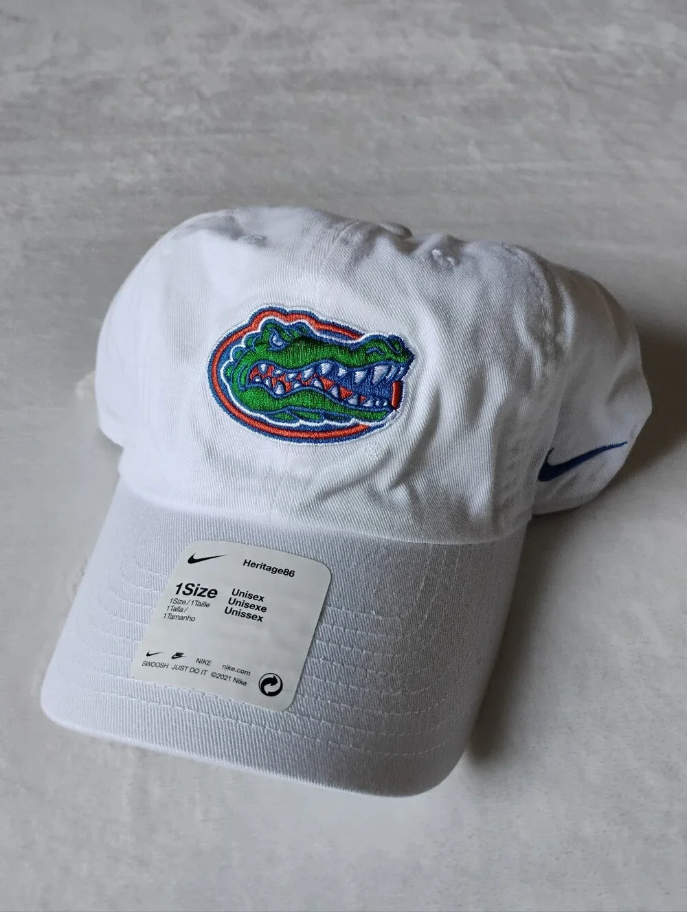 NWT Florida Gators White Hat | Nike Brand Relaxed Fit | OSFA